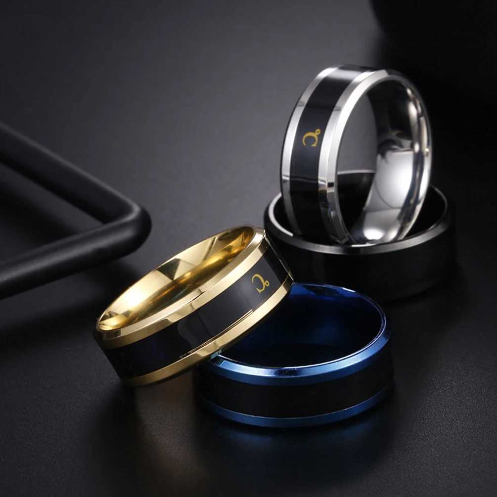 Fashion jewelry ring sensor body temperature ring mens multi stainless steel fashion display real-time testing finger ring W250225