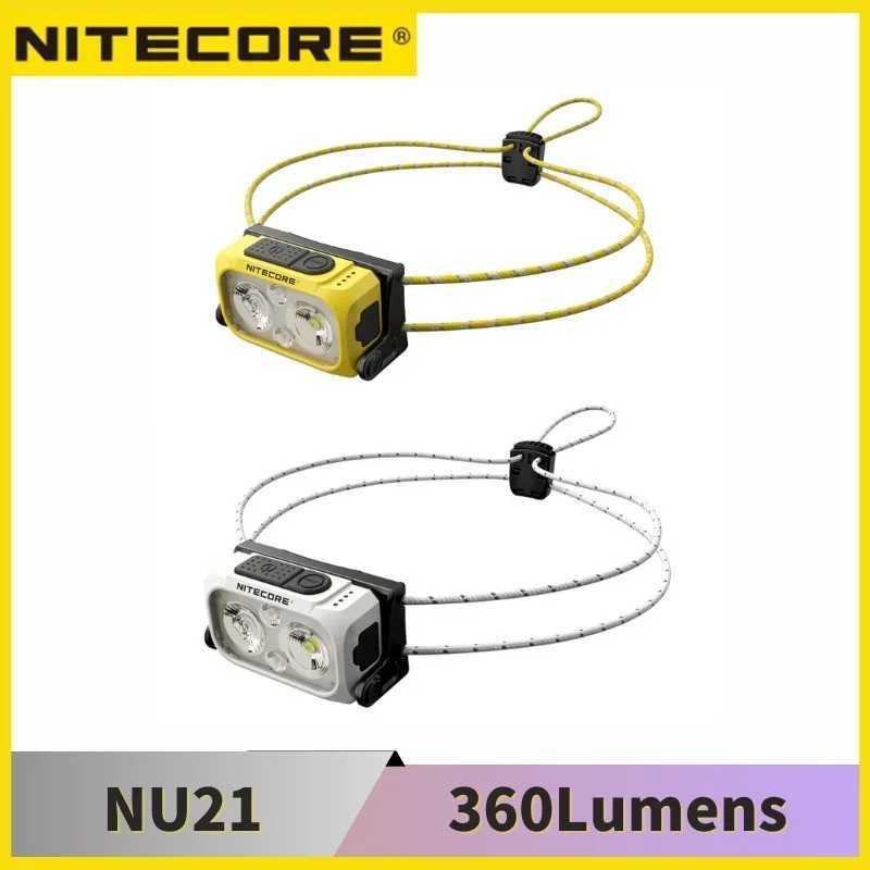 NITECORE NU21 ultra light dual beam three output amplifier with 360 lumens USB-C charging white red flash X250225