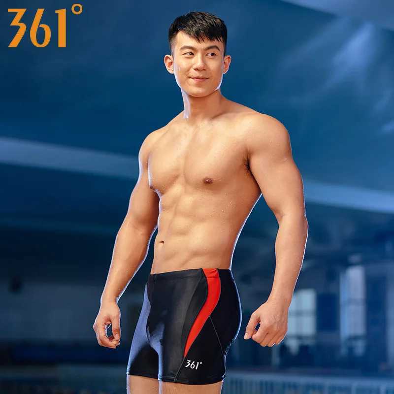 361 mens quick drying swimming shorts chlorine flame retardant swimming suit relay swimming interference swimming pool mens sports swimsuit boxerXJ250