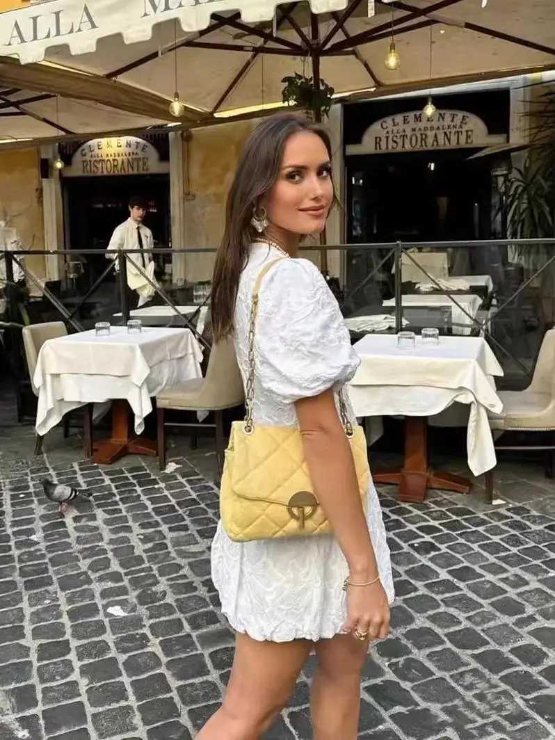 Womens Solid Embroidered Short Ele Summer Dress Womens White Casual Street Mini Dress Fe Robes Womens Tank TopXJ250224