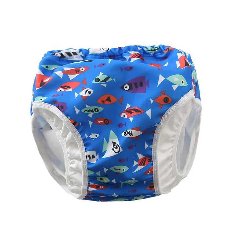 Infant Children Leak proof Swimming Nappies Newborn Baby High Waist Swimming Trunks Baby Boys Girls Cartoon Printed Swim Diapers X250224