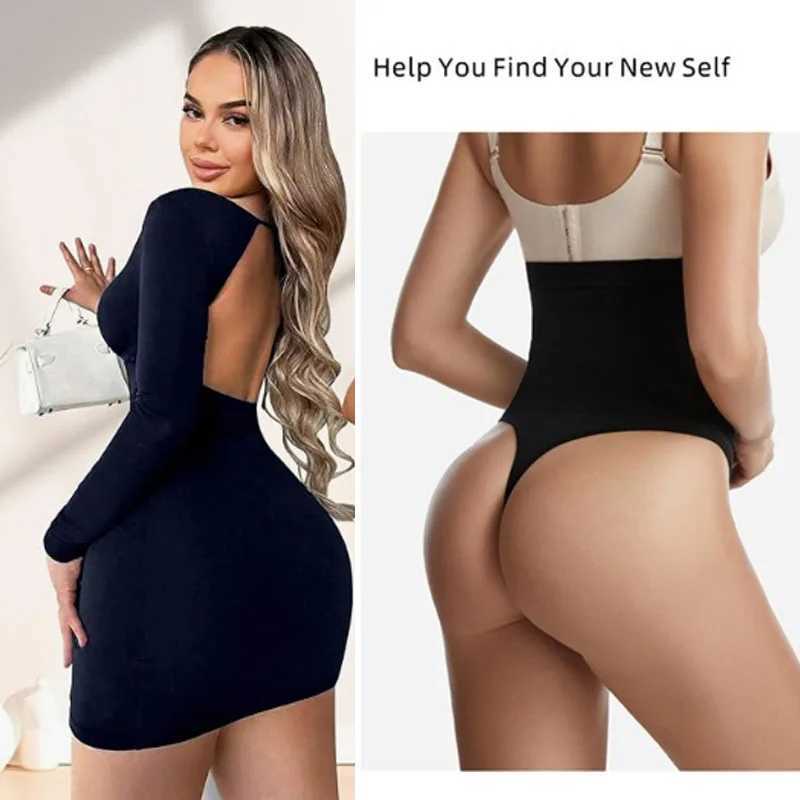 GUUDIA Thong Shapewear for Womens Abdominal Control Waist Shaping Underwear Girdle Underwear Seamless Body Shaping 3-Row Hooks M250225