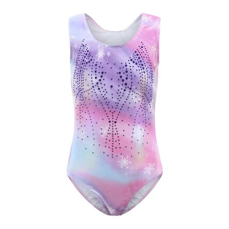 High Quality Many Designs Full Size Kids Girls Children Sleeveless Tank Rhinestones Rhythmic Gymnastics Leotards for sale X250224