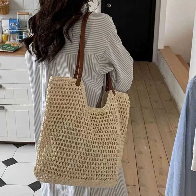 Original Handmade Summer Beach Purses Handbags Casual Hollow Straw Women Shoulder Bags
