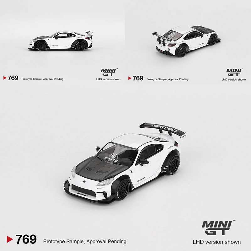 MINIGT 1/64 GR86 LBNation White MGT00769-MJ Car Alloy Motor Vehicle Diecast Metal Model Kids Xmas Gift Toys for Boys Free shipping