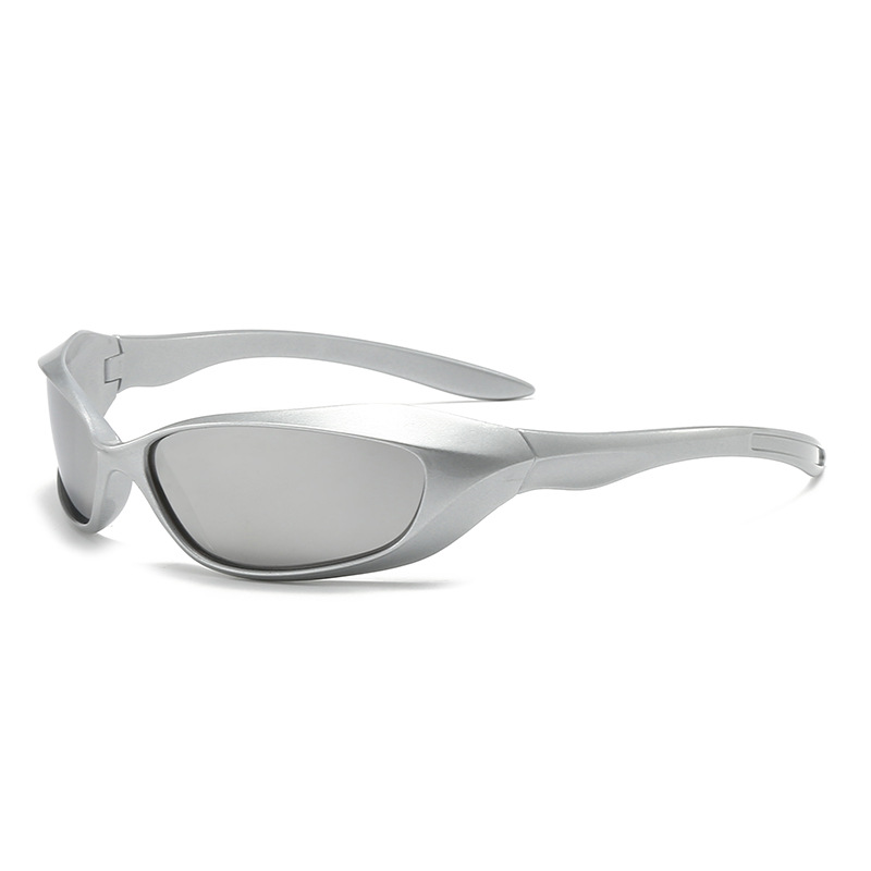 2025 cross-border cycling sunglasses, popular couple's punk hip-hop sports mirror, European and American futuristic Y2K sunglasses.