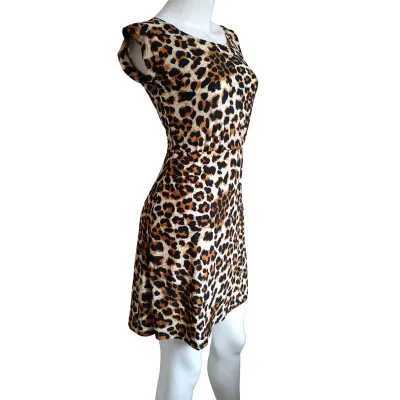 Women Summer Dresses Leopard Print Dress Plus Size S-XXL Slim Beach Dress Girl High Quality Casual Mini DressXJ250224