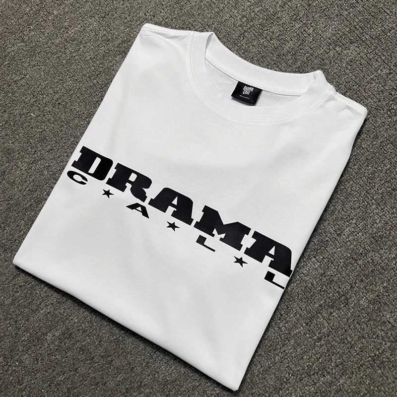 Air Transport Summer Niche Trend Brand Drama Call Tops T Men Women Simple Casual Round Neck Drama Call Short Slve T-shirt Y250225