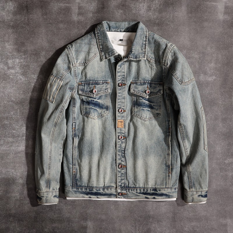 Spring Retro Trend Men's Denim Jacket Denim Coats Male Coat Jean Outerwear Chaqueta Season Outer Cowboy Tops