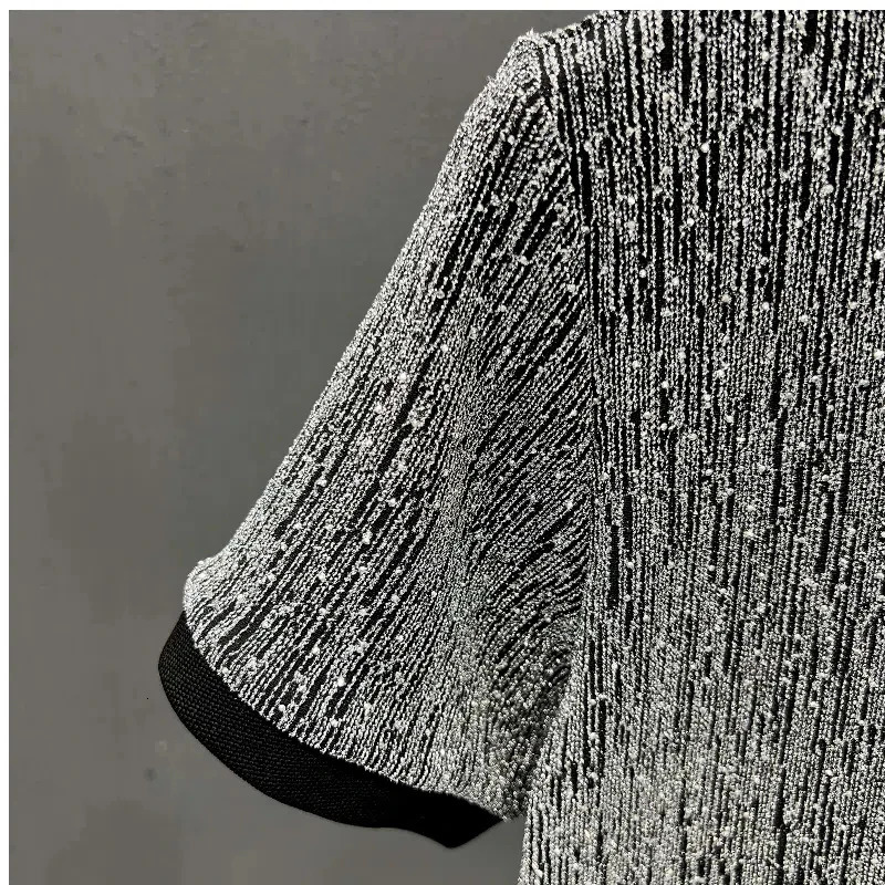 Korean Version Mens Summer Spliced Polo Shirt Printed Buttons Fashion Slim All-match Casual Short Sleeved T-shirt Top 250220