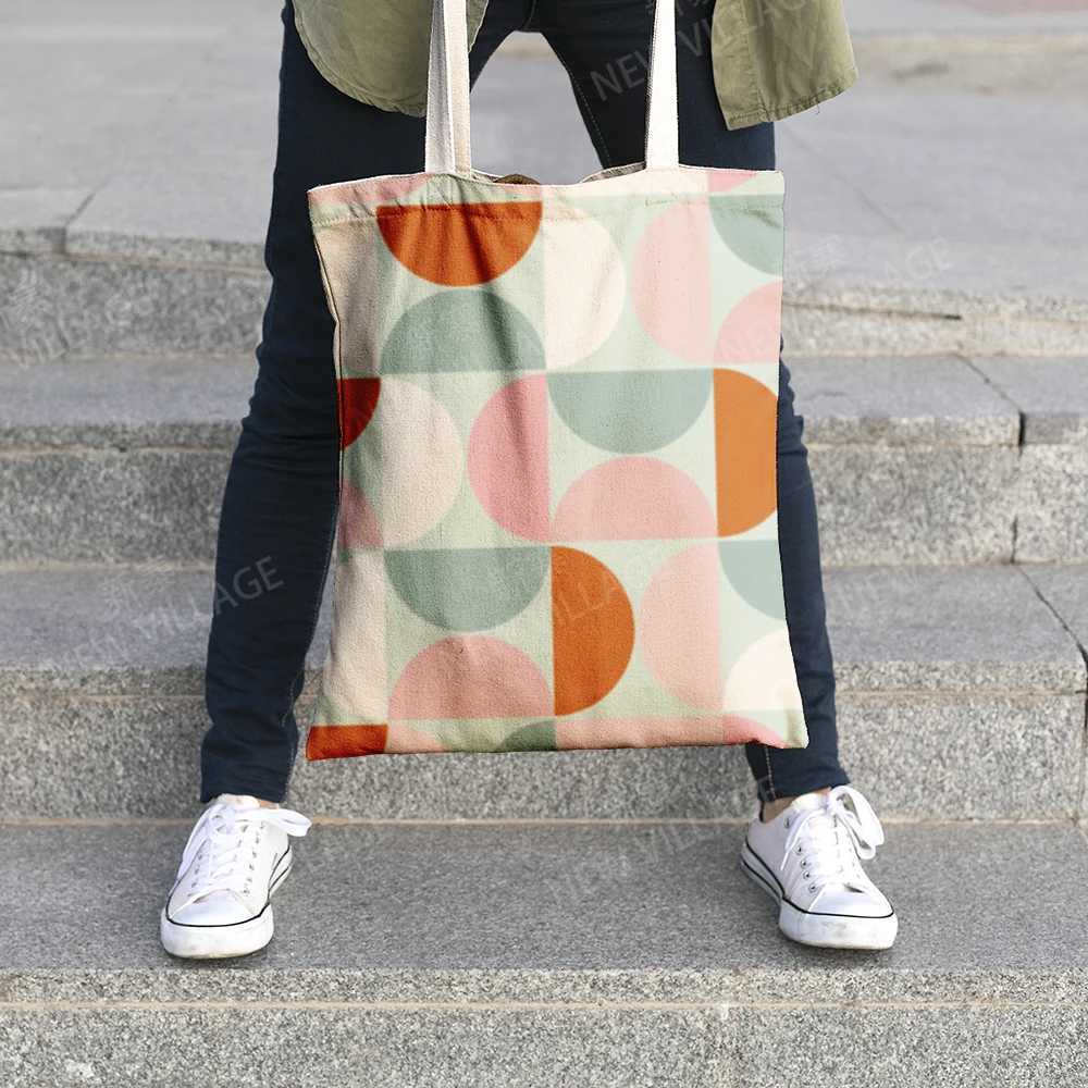 Canvas shoulder bag organization storage Handbags cosmetics travel Womens bag Shopping Fabric pouch nordic boho Customizable Z250224