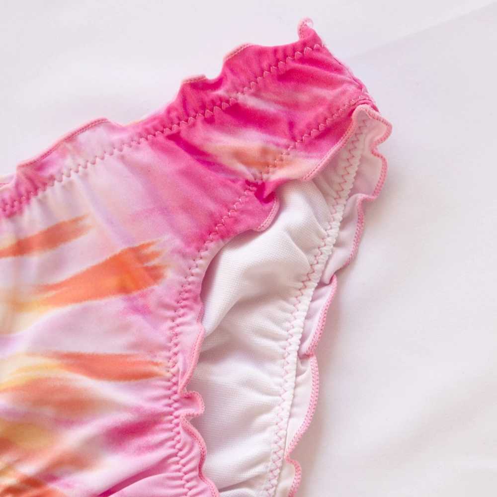 Gradient Kids Girls Bikini Set 2024 Tie Dye Girls Kids Swimwear Swimming Suit Summer Children Biquini Infantil Swimsuit A244 X250224
