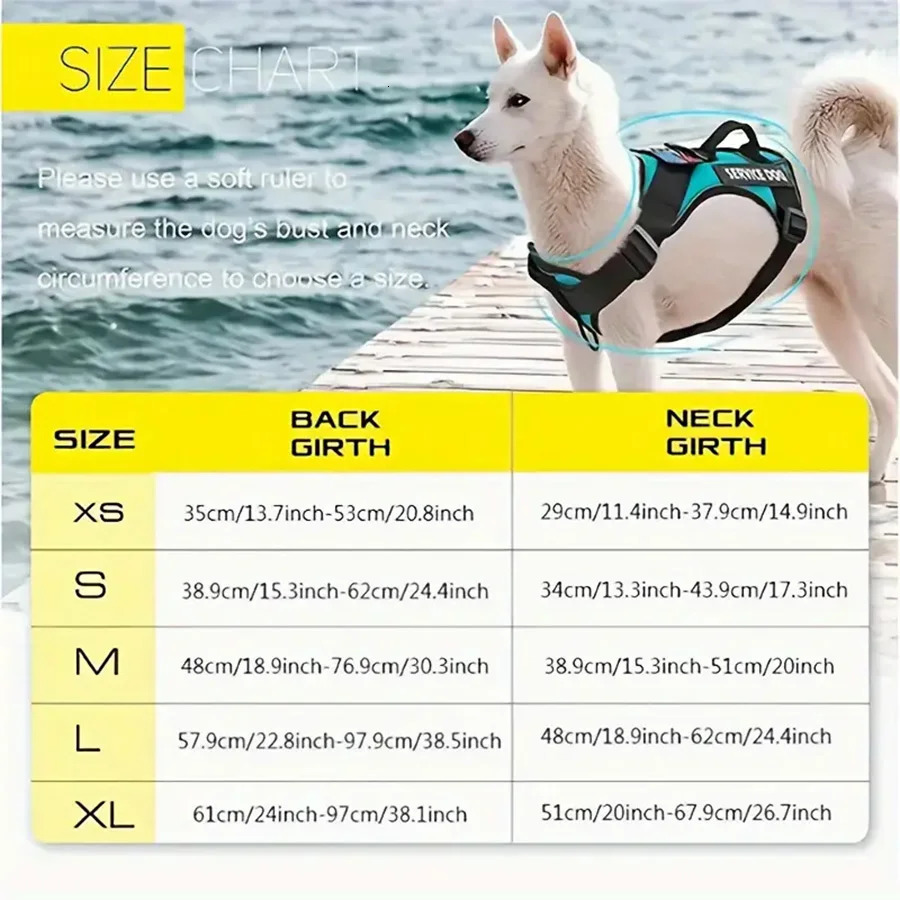 Dog Harness Reflective Dog Vest Harness With 5PCS Patches Adjustable Soft Oxford Pet Harness Inner Layer Mesh Easy T 250224
