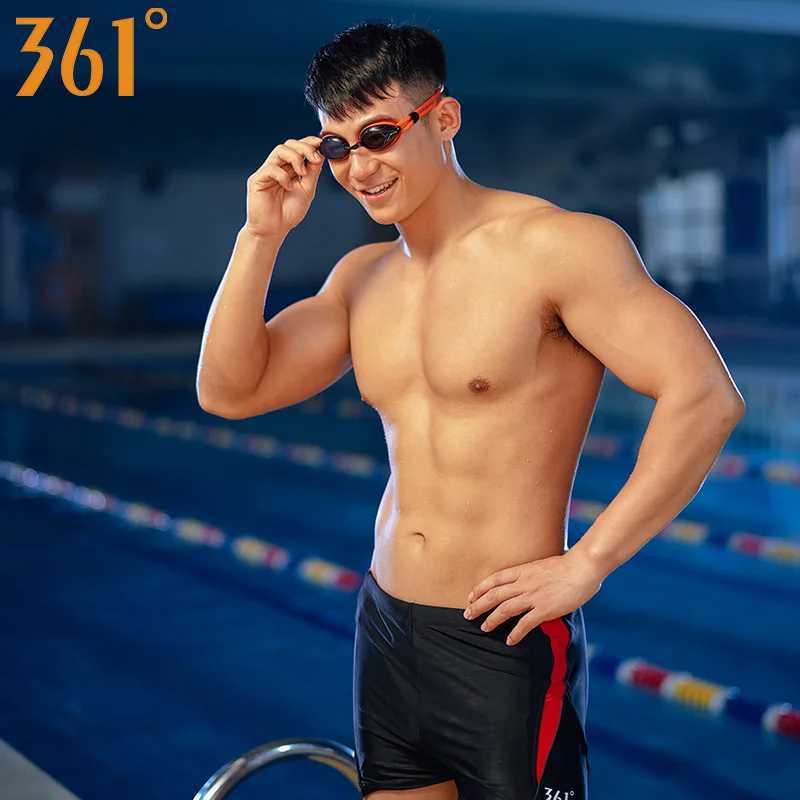 361 mens quick drying swimming shorts chlorine flame retardant swimming suit relay swimming interference swimming pool mens sports swimsuit boxerXJ250