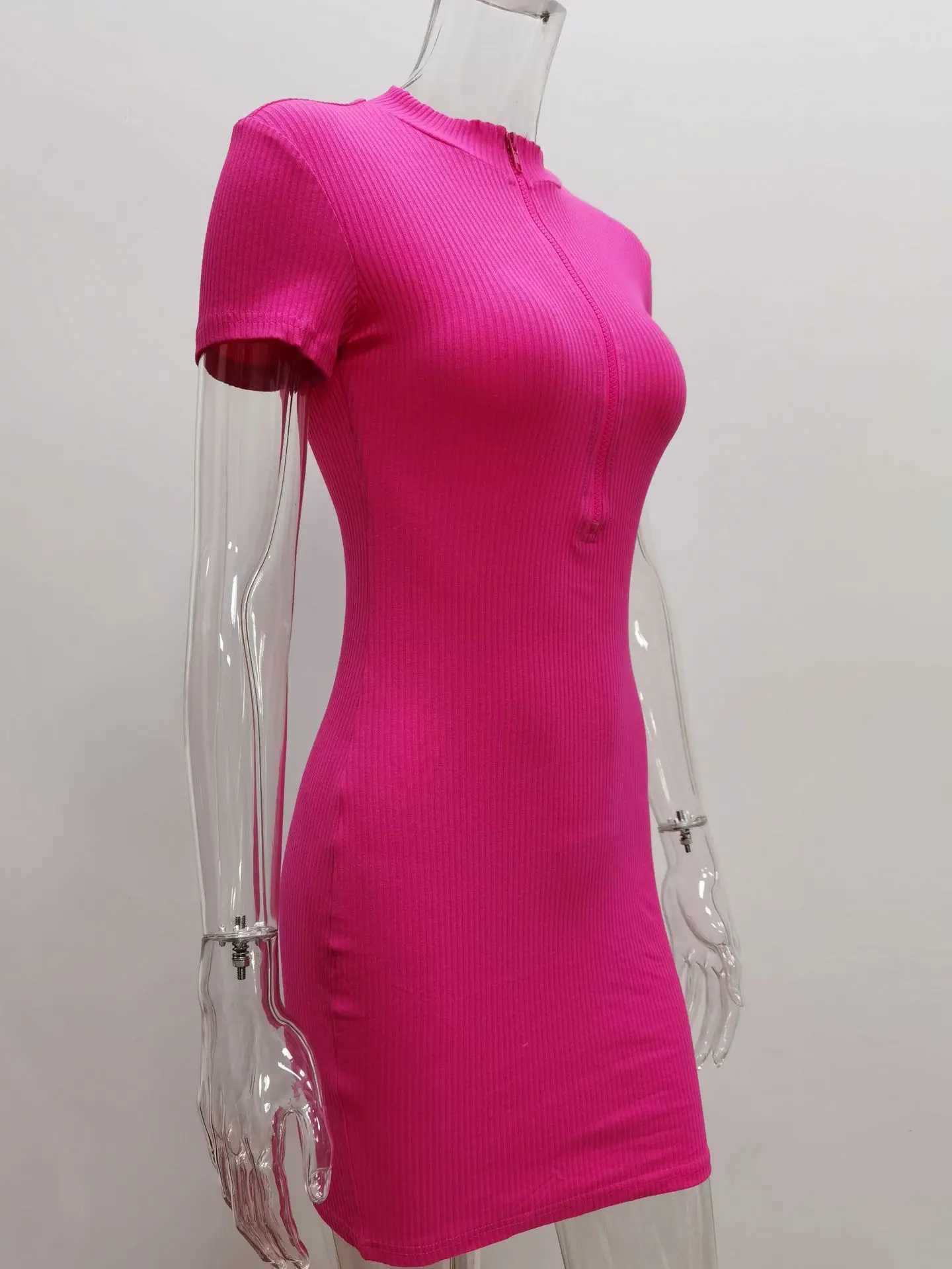 Womens Spring 2023 New Cross border European and American Dress Sexy Wrap Hip Skirt Short All Zipper miniskirtXJ250224