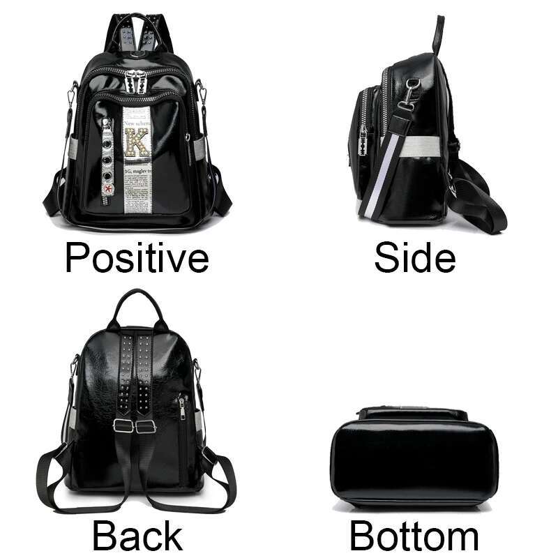 Multifunctional Backpacks Women Fashion Anti Theft Leather Travel Backpack Large Capacity School Bags For Teenage Girls