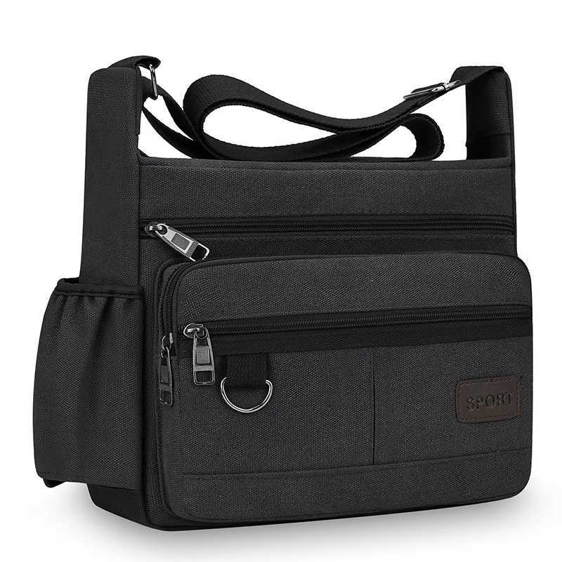 Mens Canvas Shoulder Bags Casual Tote Travel Mens Crossbody Bag Luxury Messenger Bags Fashion High Quality Handbag Z250225