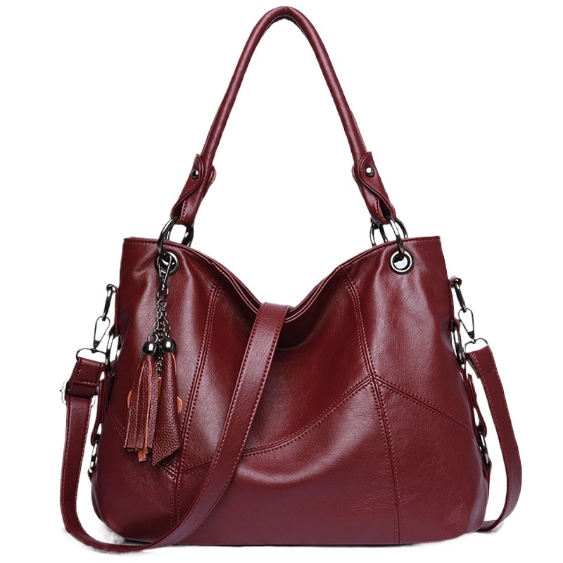 High-End Leather Top-Handle Bag Casual Tote Large Capacity Woman Bags Designer Handbag Purses Brand Shoulder Sac A Main