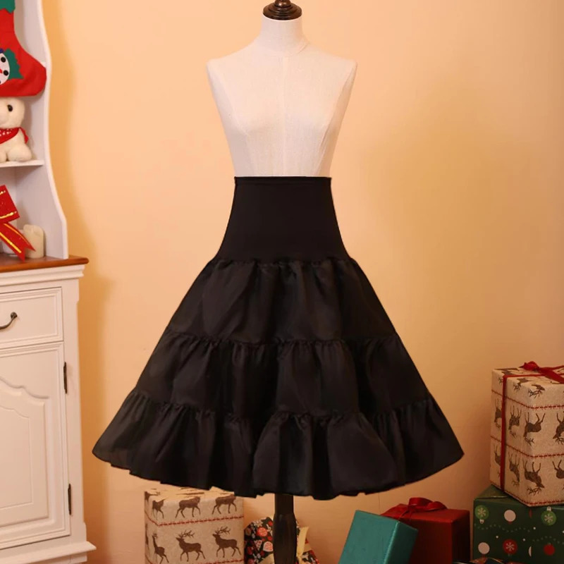 Woman Petticoats White Black Pleated Skirt high Waisted Skirts Lolita Under Petticoat Skirt Mini Skirt Tulle Skirts For 250225
