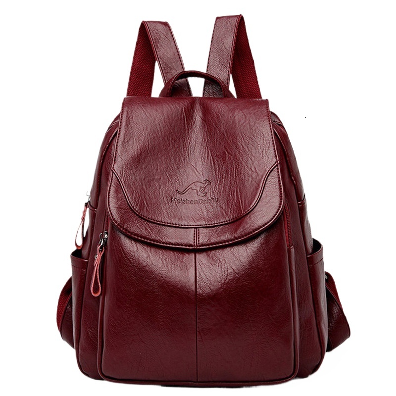 New Style4 New Vintage Women Large Capacity Bags For Teenagers Girls School Backpack High Quality Leather Shoulder Bag