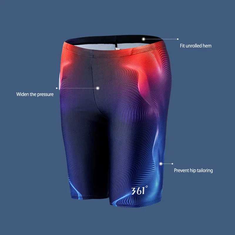 Men Swimsuit Endurance Athletic Training Quick Dry Swimsuit Racing Swimming Trunks Shorts Swimwear Men Swim JammersXJ250224