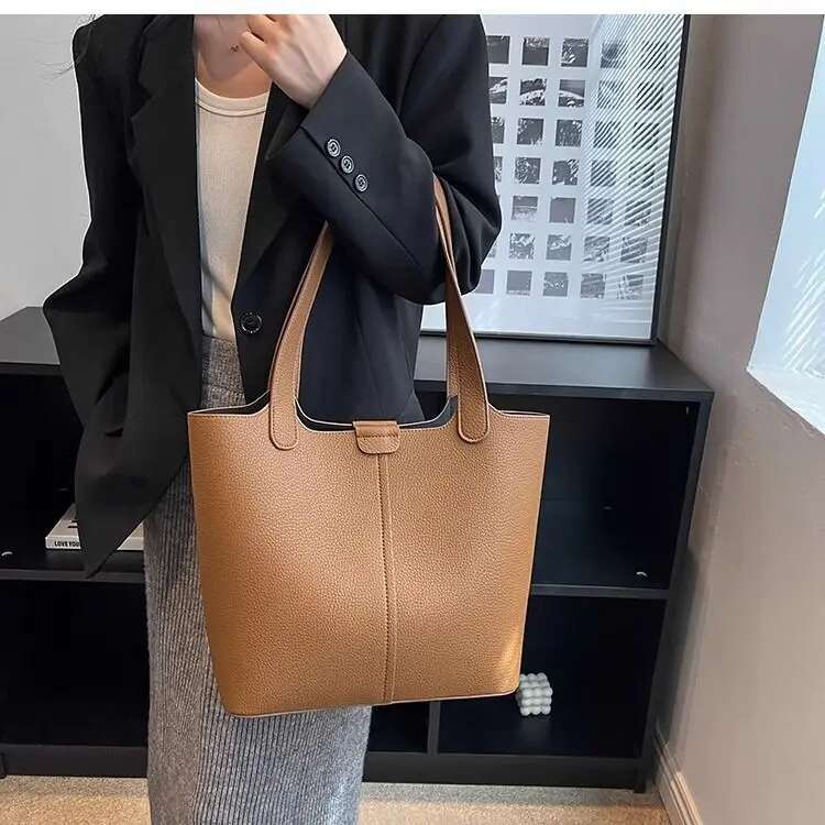 Senior Women's Shoulder Texture Niche Crossbody Bag Super Soft Handbag Design Sense Commuter Bucket Bags XK335
