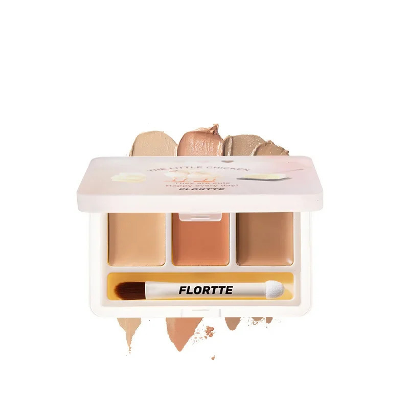 FLORTTE Three-Color Concealer Palette Two-Color Highlight Palette Dark Circles Concealer Palette 250222