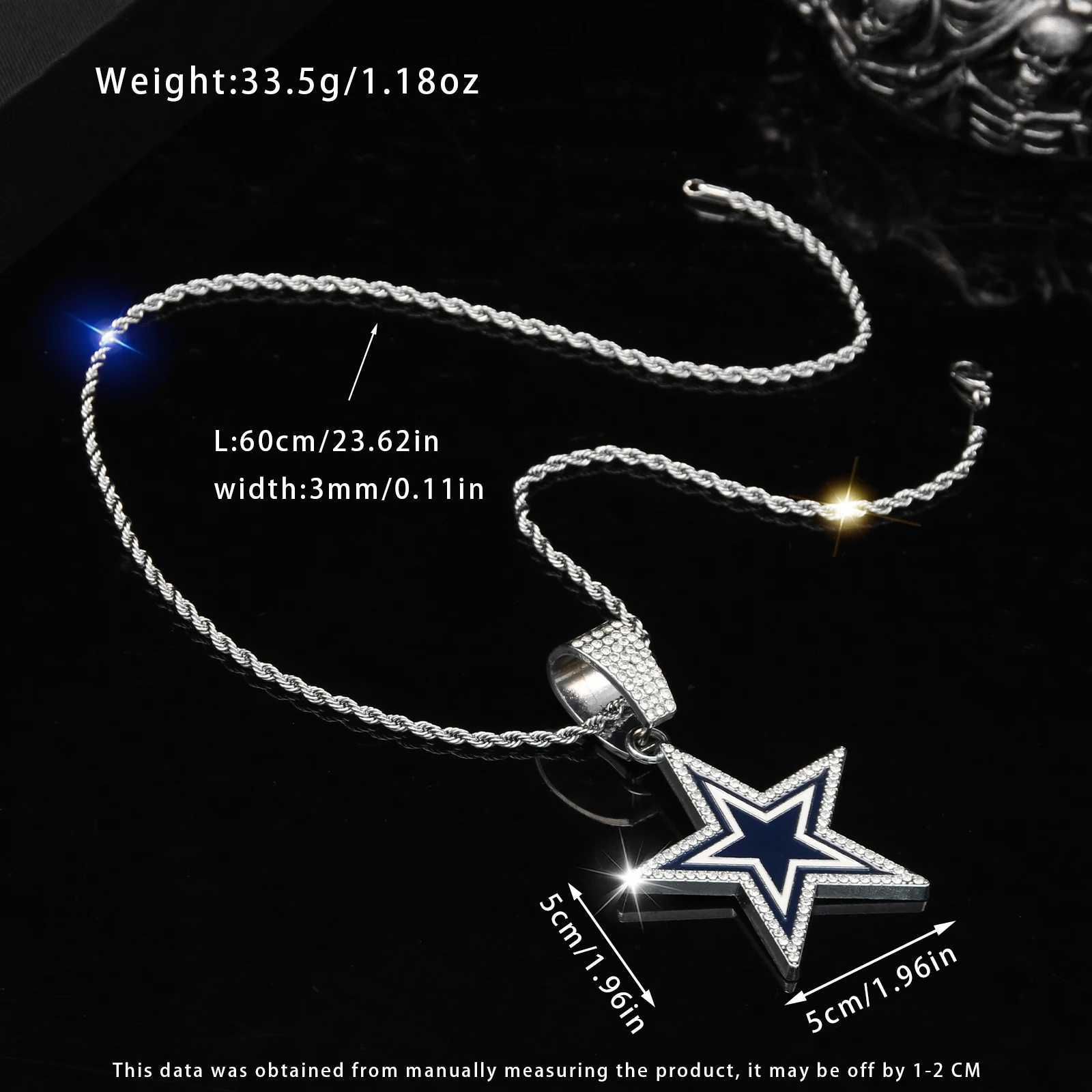Hot Selling Icy Star Jewelry Stainless steel Twist Chain Football Cow and Boys Necklace for Men Rappers X250224