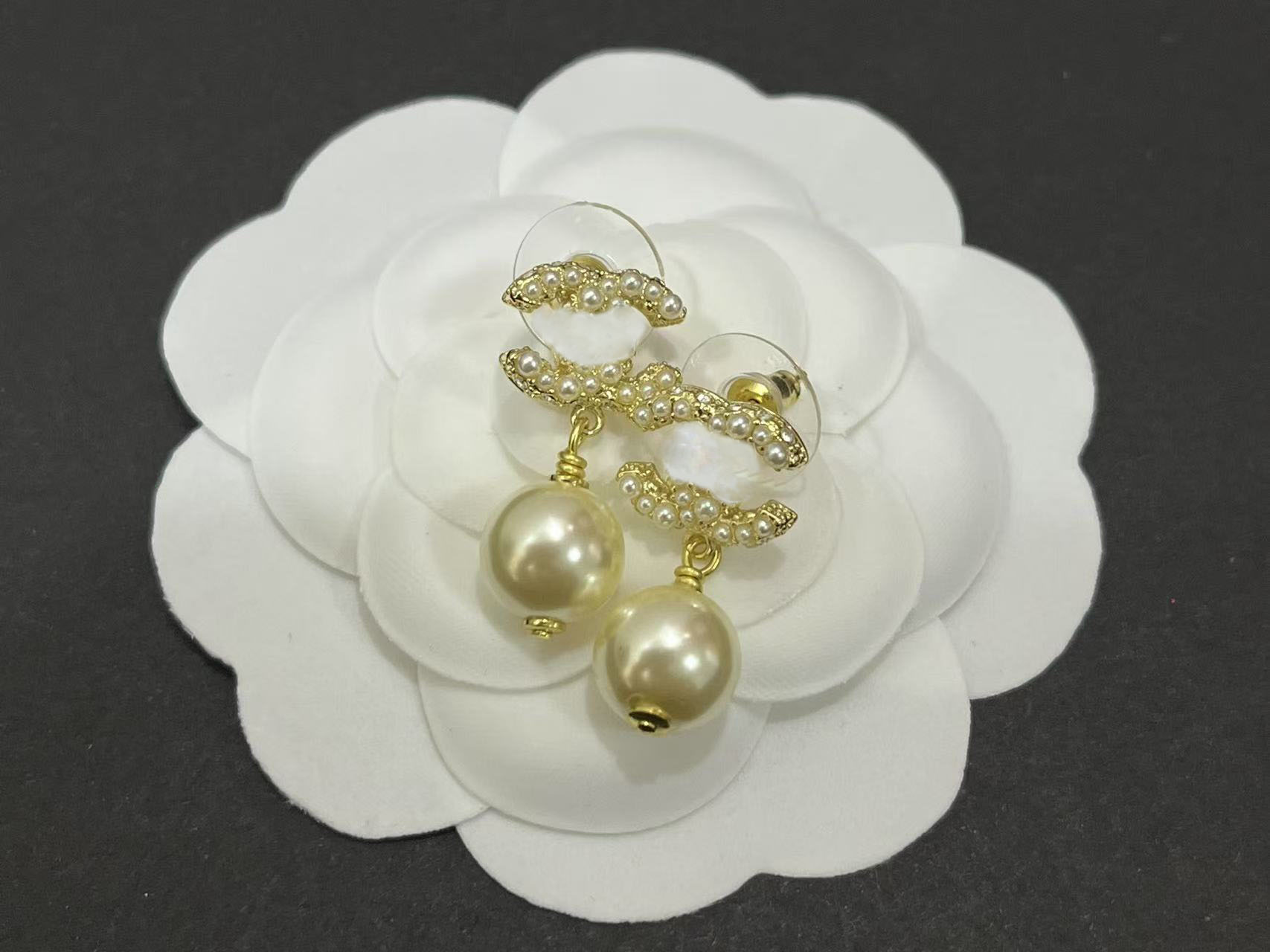 Designer Pearl Drop Earrings for Women Girls Fashion Brand Not Fade Wedding earings with bags or box