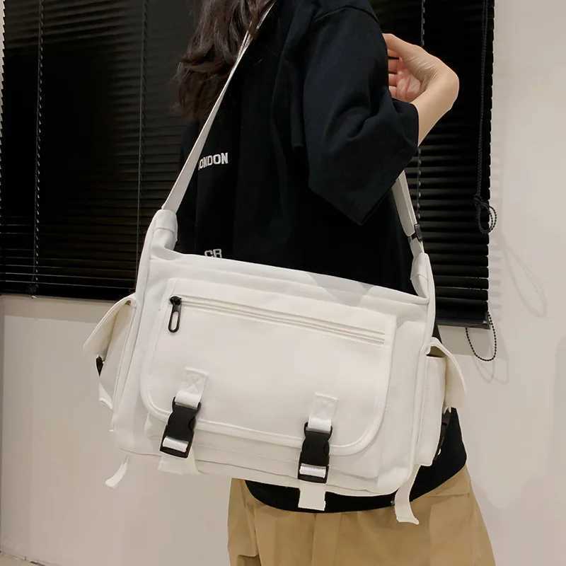 Simple cross body bag for men and women in Japan large capacity functional single shoulder messenger bag tool style Z250225