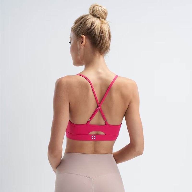 A4012 Women Sports Bras Tops Bralette Backless Fintness Tank lingerie Top Solid Workout Breathble Shockproof Top Female BFA4012