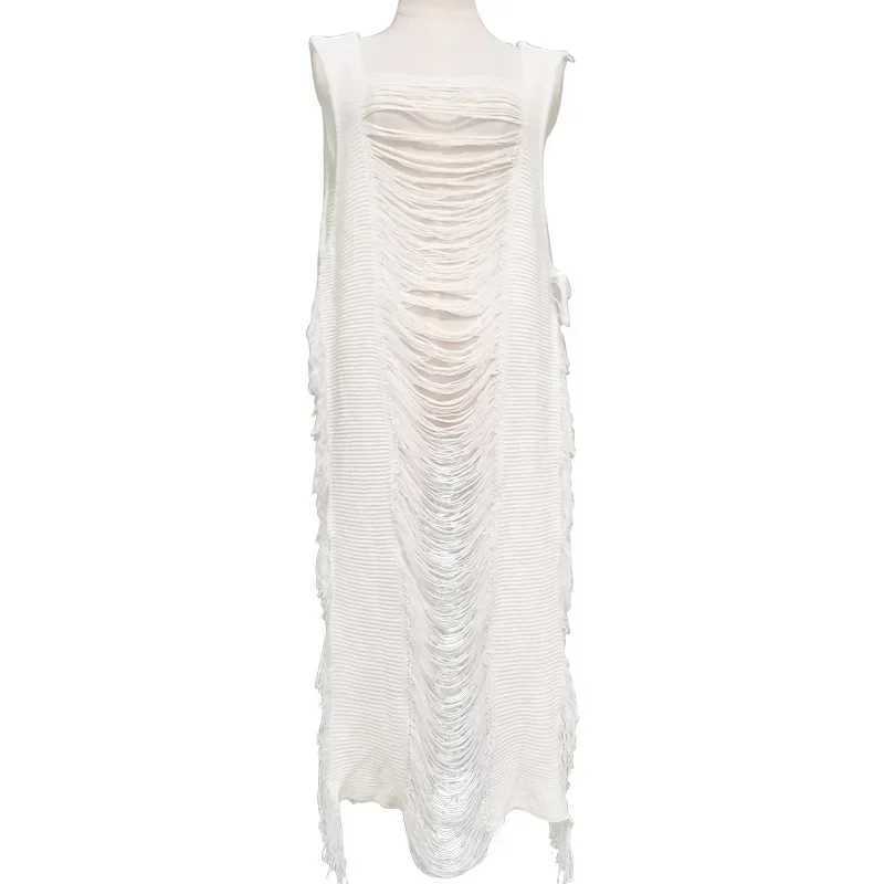 Pregnant Women Hollow Out Cotton Dress For Maternity Photography Props Square Collar Sleeveless Pregnancy Photoshoot Dress Gowns X250224