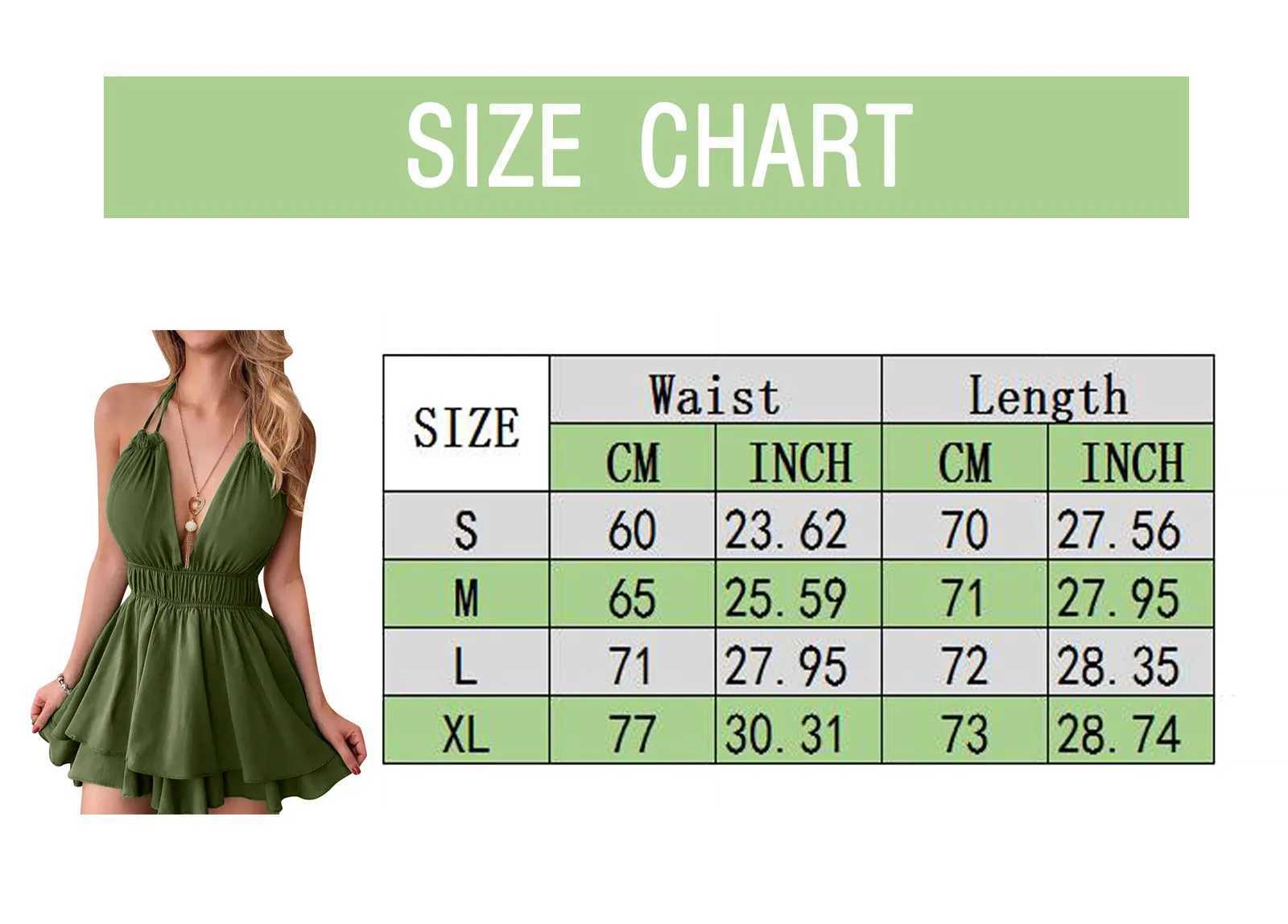 Halter Open Back Solid Color Dress Summer Deep V Neck Swing Dresses Women 2023 Elastic Waist Sveless Slim Sling DressXJ250224