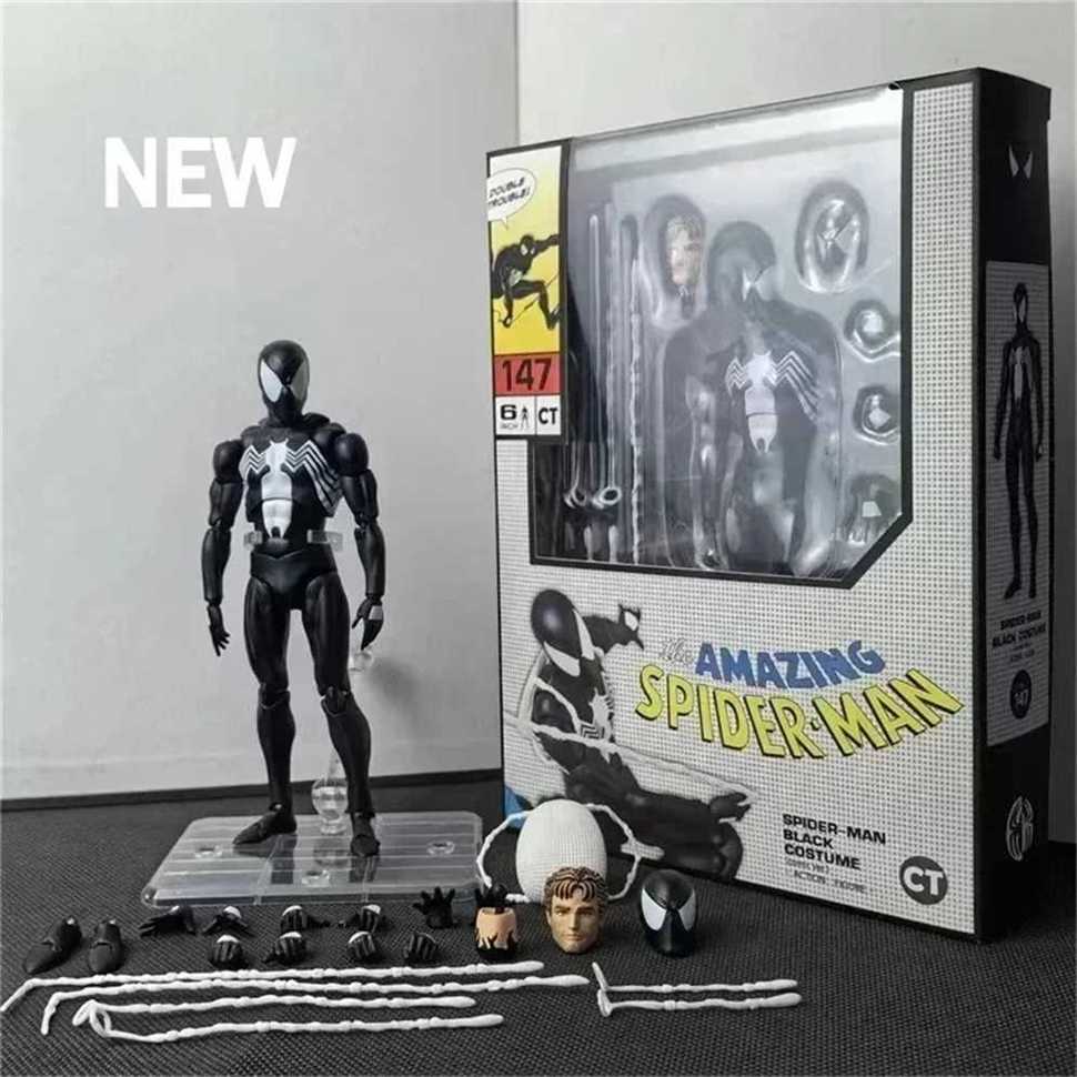 Ct 1/12 Anime The Amazing Spider-man Mafex 147 S.h.figuarts Spider Man Venom Symbiotic Figure 6 Action Figures Model Toy Yo88