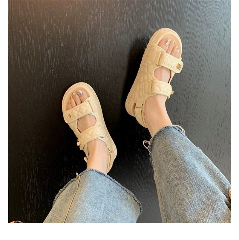 free shipping designer Sandals for woman outdoor breathable shoes soft sole Beach shoes black womans