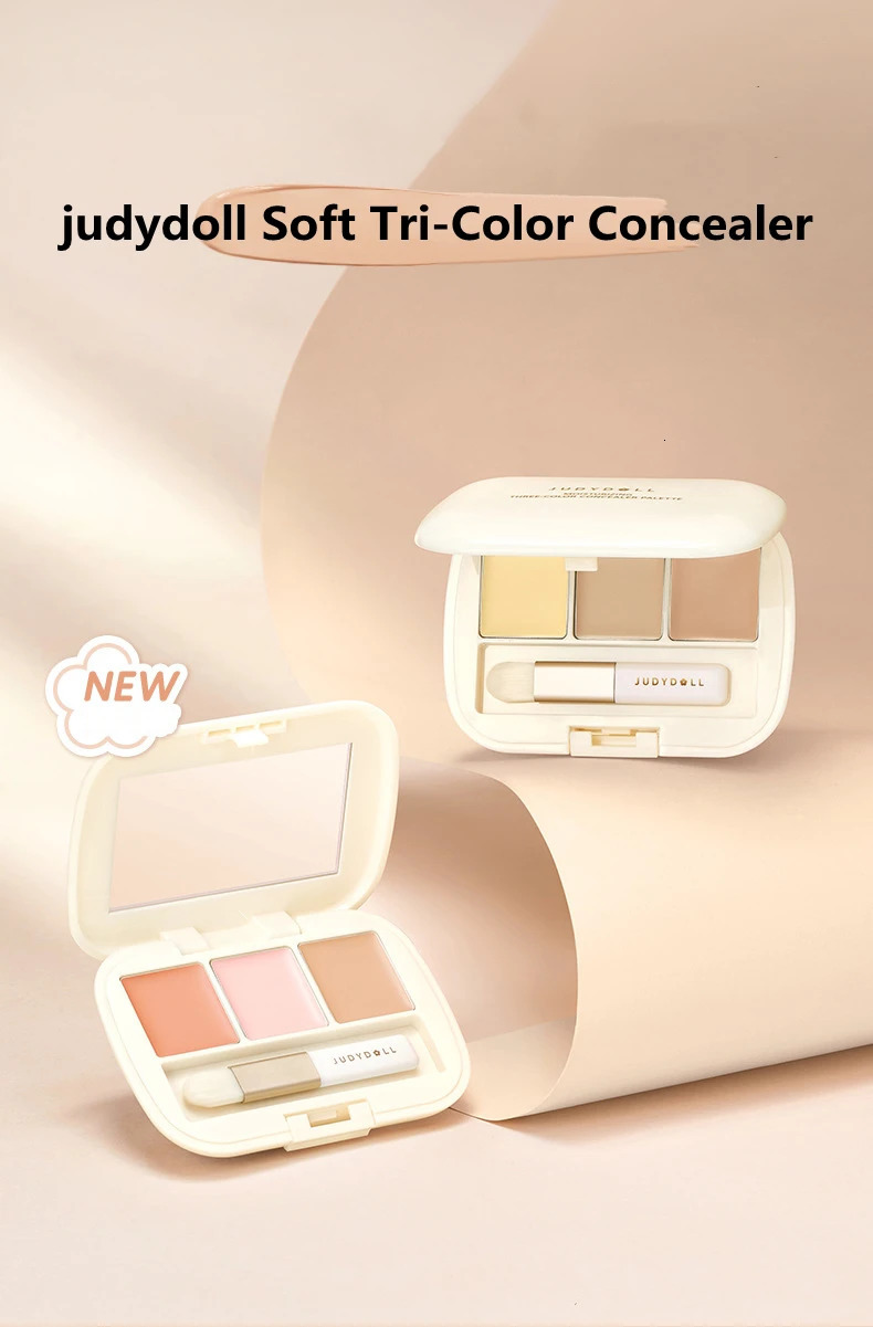 Judydoll Three-Color Concealer Palette High Coverage Long-Lasting Natural Waterproof And Sweatproof Makeup 250222