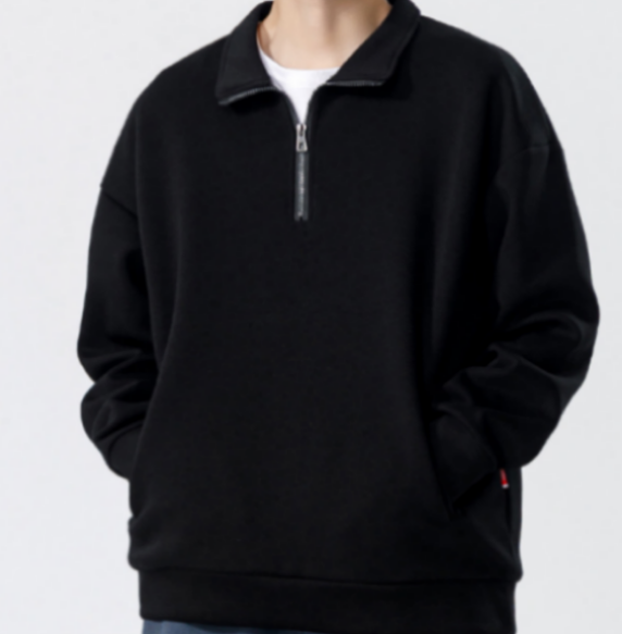 173 Round Neck Sweatshirt for Men Spring and Autumn Style Loose Solid Color
