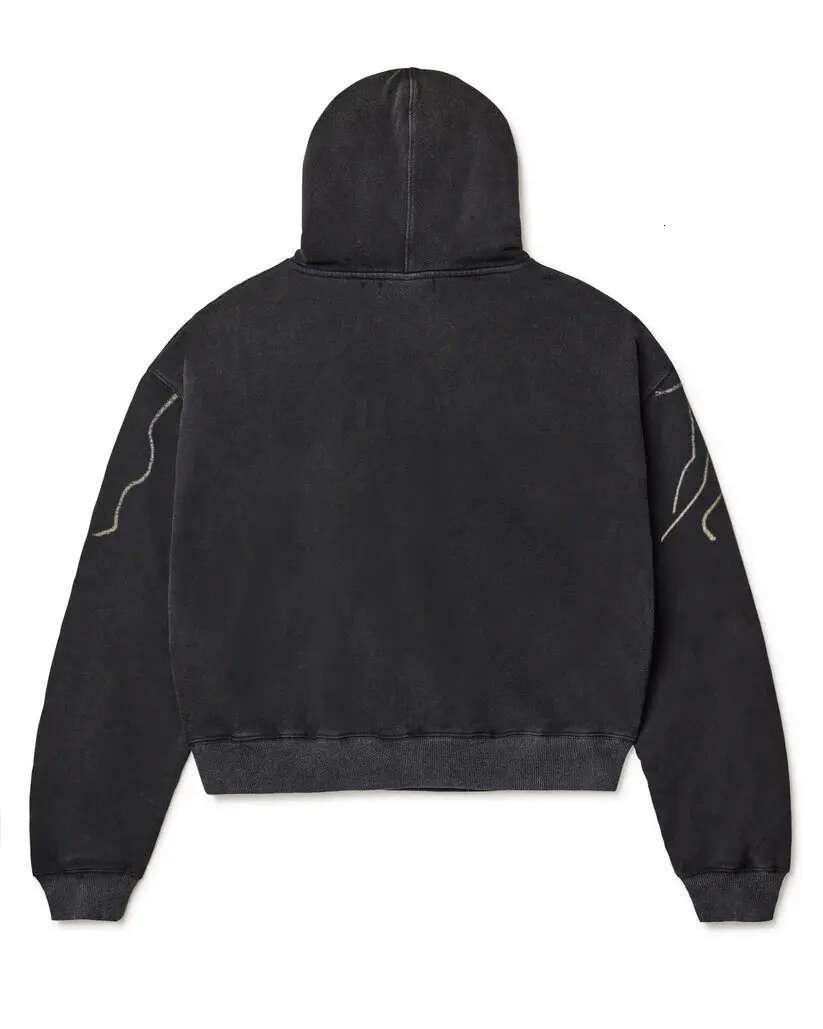 Y2k Gothic Women Washed Hooded Sweatshirt American Hip Hop Style Cartoon Letter Design Prints Street Leisure Cardigan Zipper Fit