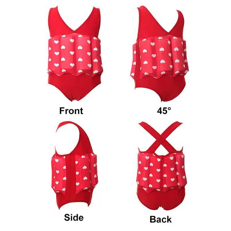Baby Buoyant Swimwear Girl Quick-drying One-piece Buoyancy Swimsuit High Elasticity Pool Float Kid Learning Swimming Clothes New X250224