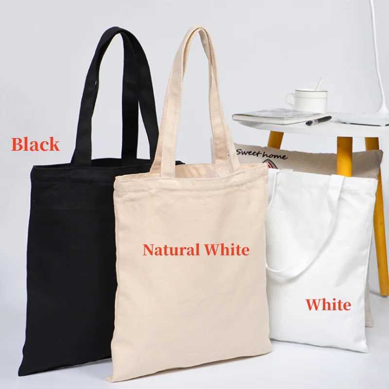 Hot Sale Wholesale 100pcs/lot Eco Friendly Cotton Shopping Canvas Tote Bag with Custom Printed Z250224