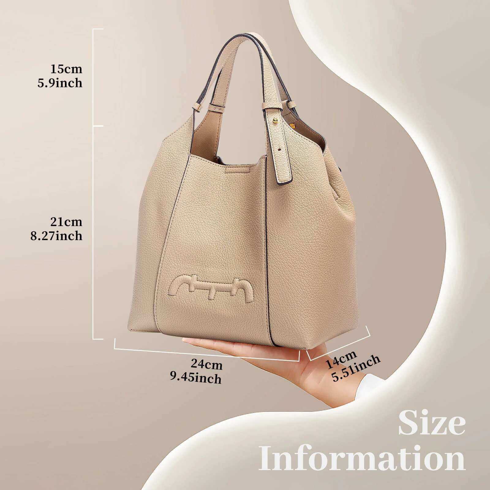 Retro Style New 2024 Solid Color Shoulder Bag Versatile Commuter Women's Large Capacity Handbag