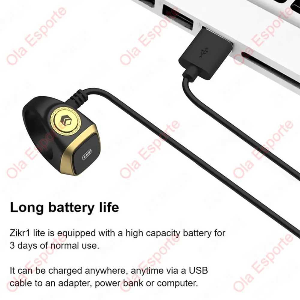 Iqibla Smart Tasbih Tally Counter for Muslims Zikr Ring Digital Tasbeeh 5 Prayer Time Vibration Reminder Waterproof Qibla Subhah W250225