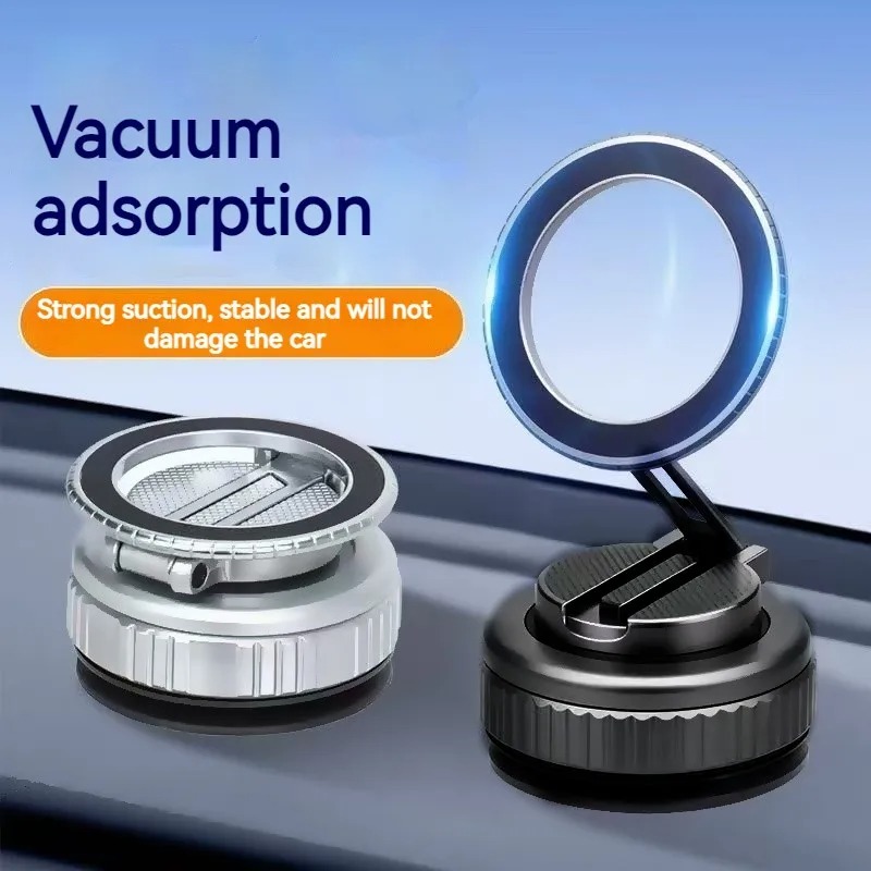 Metal Universal Vacuum Magnetic Car Phone Holder Mount Adjustable Suction Foldable Phone Stand for Gym Bath Shower Home