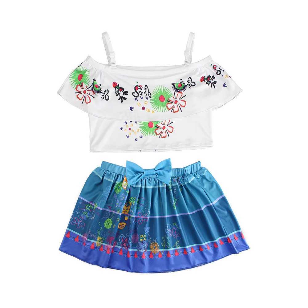 NEW Girl Swimsuit Childrens Encanto Mirabel Isabela Kids New Swimwear Sets Bathing Children Suit Princess Pool Party X250224