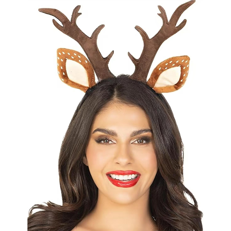 Kids' Holiday Reindeer Antler Ears and Assorted Small Animal Headgear for Celebratory Events