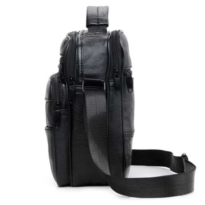 2023 Quality Leather Male Casual Design Shoulder Messenger Bag Fashion Cross-body Bag Tote Mochila Satchel Z250225