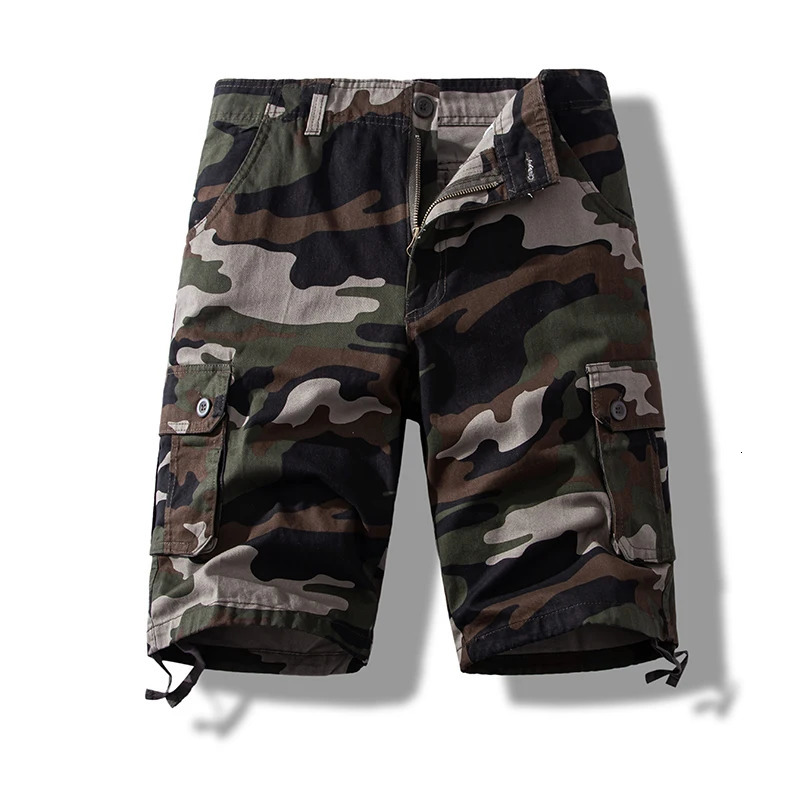 Mens shorts cotton cargo tactical breeze casual sports mens hiking and fishing streetwear 250214