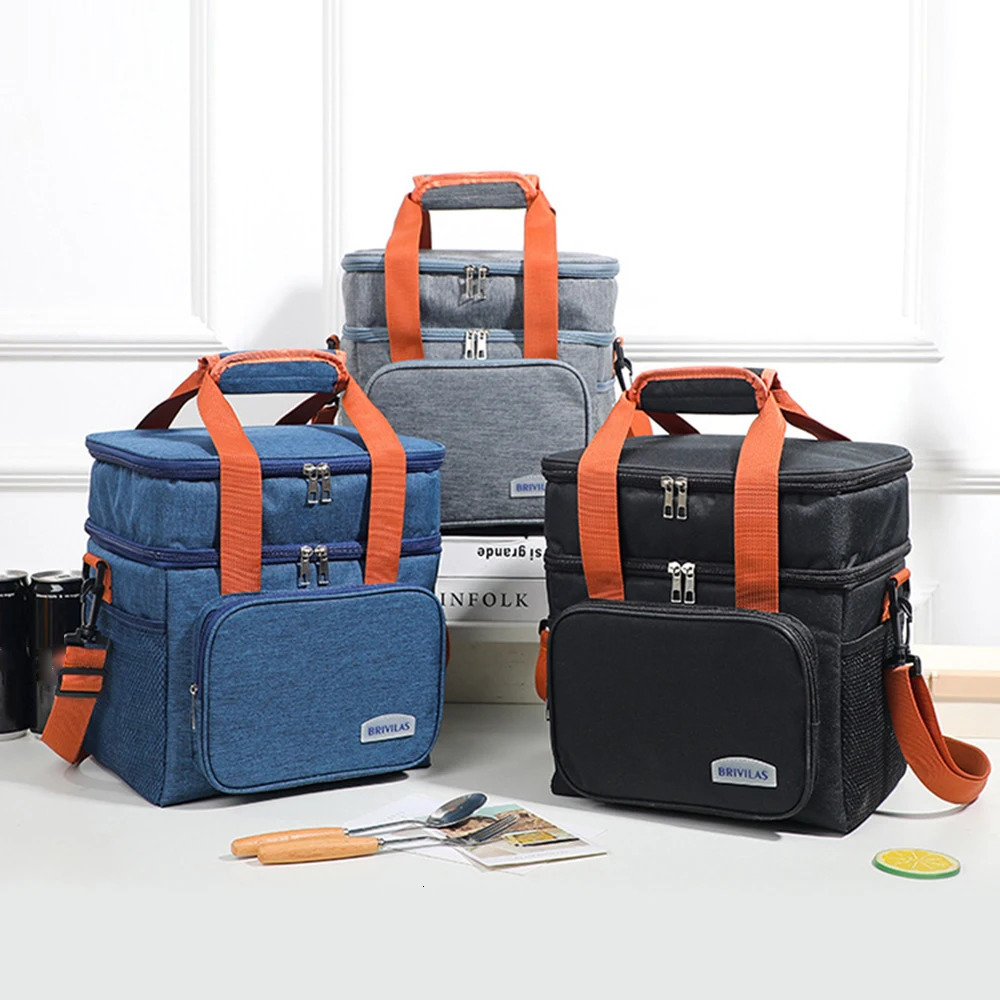 European And American Fashion Can Cross Body Thickened Lunch Insulation Bag With Large Capacity Business Lunch Bag 250224