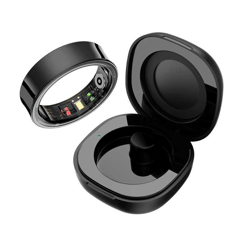 New R09 Smart Ring Men Women with Charging Case Skin Temperature Health and Sleep Monitor 5ATM Waterproof For Andriod IOS Phone W250225