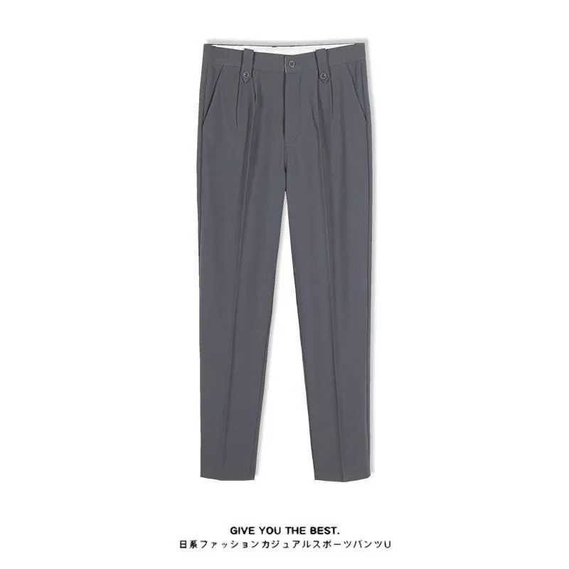 Summer Thin Ninemore Mens Suit Pants 2024 New Straight-Leg Drop Sensing Mens Casual Small Trousers No Ironing Required W250225